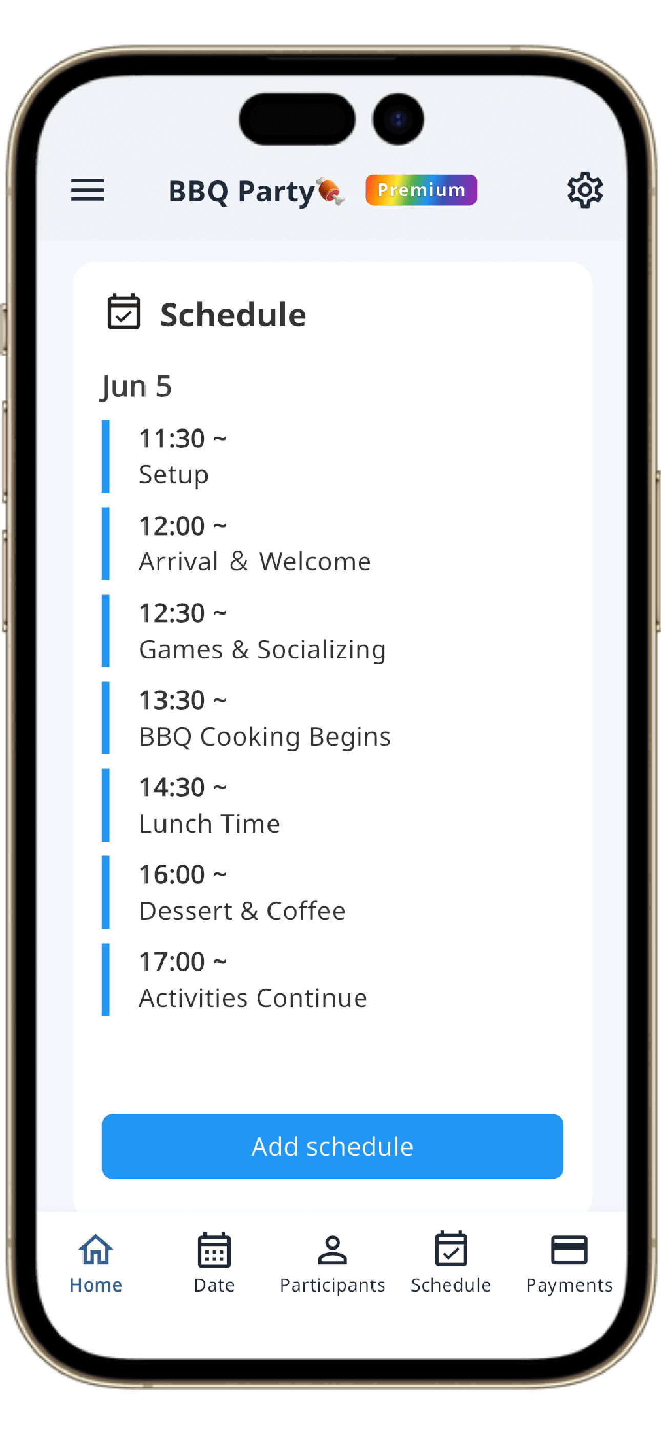 Event management features